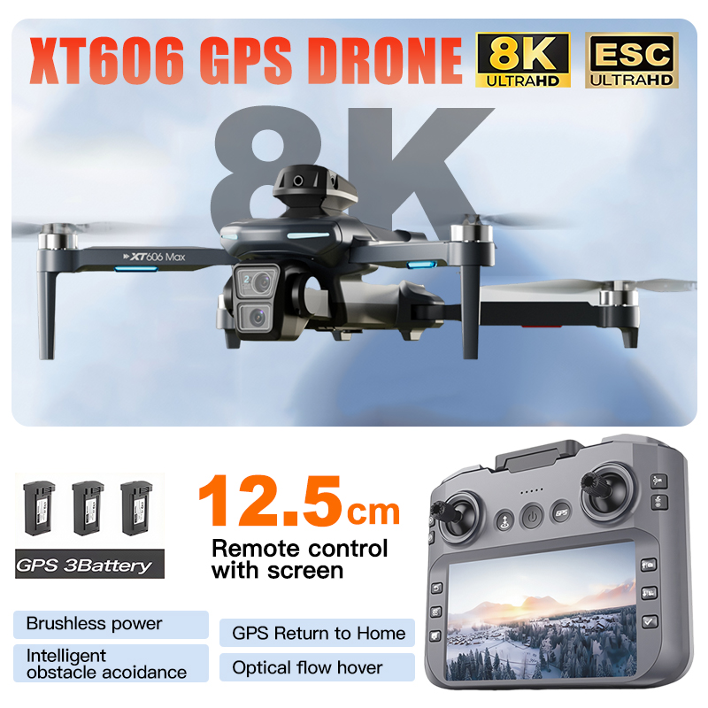 Drone Thermal Imaging - Drone XT606 MAX 3 batteries, caméra