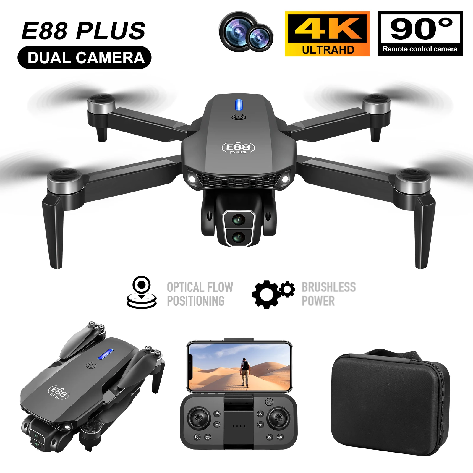 Drone Lidar - Nouveau drone quadrirotor E88 Plus :